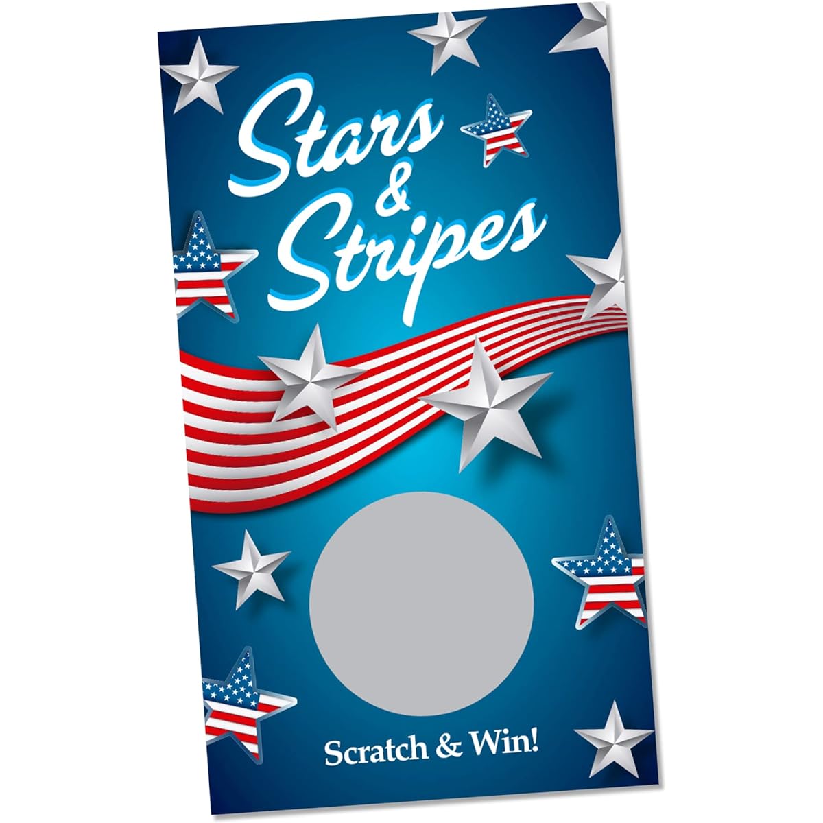 Stars and Stripes Scratch Off Cards - (30 Pack) - Patriotic Scratch Off Cards for All Ages - Retail Events - Scratch Off Tickets - 4th of July - Employee Incentives