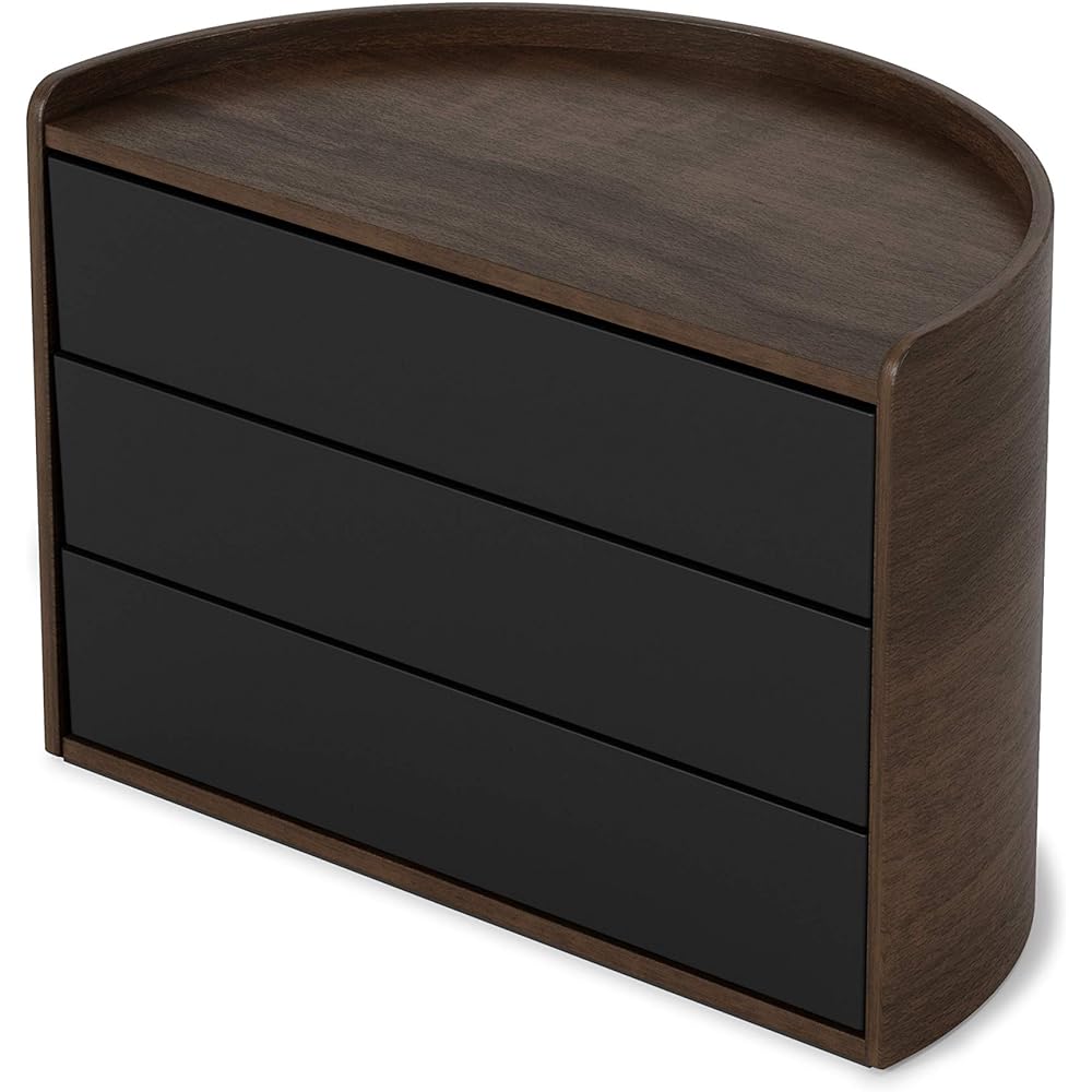umbra Accessory Storage Box Jewelry Box Case Accessory Storage Black MOONA 21014748048 W25×D18×H15cm