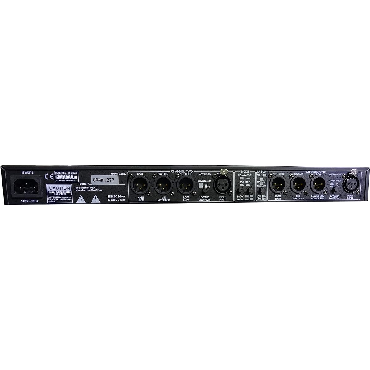MUSYSIC MU-CO4W Professional 2/3/4-WAY Audio Stereo Sound Processing Crossover