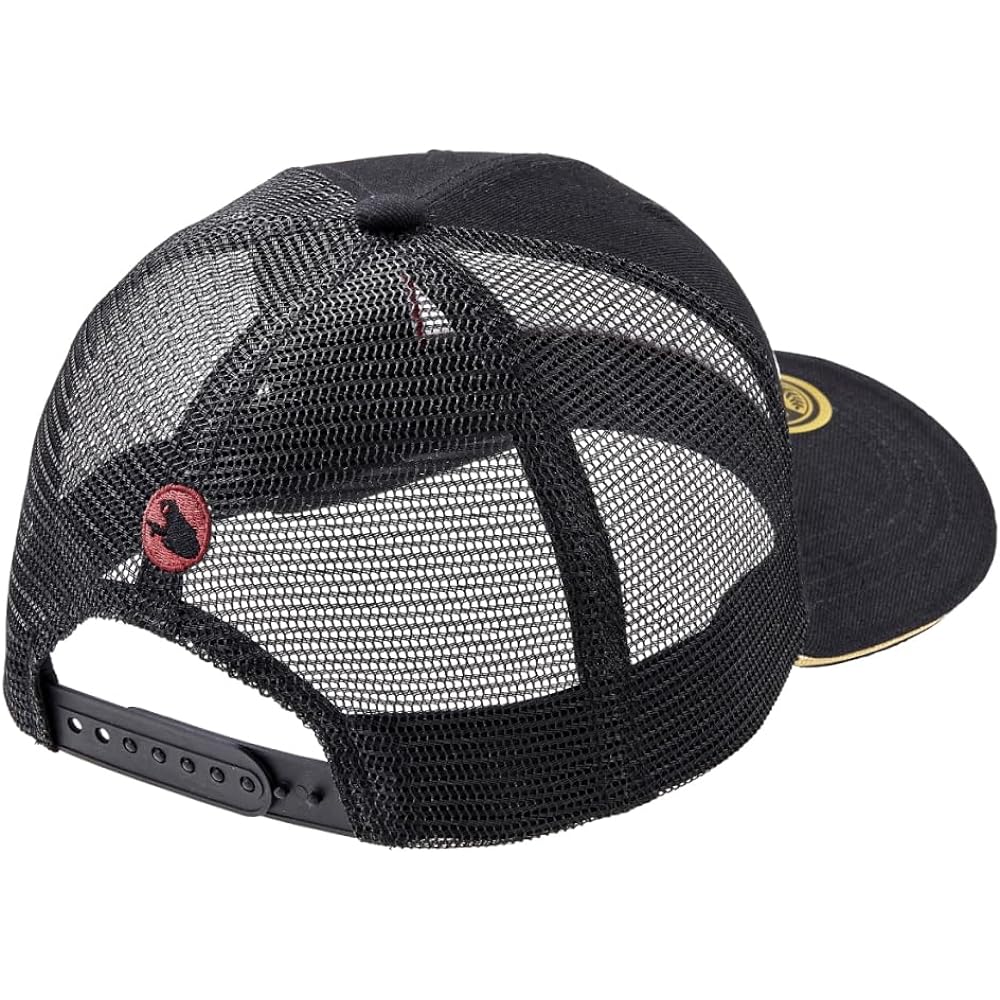 Gamakatsu Half Mesh Cap (Box Logo) GM9104 Black x Gold L