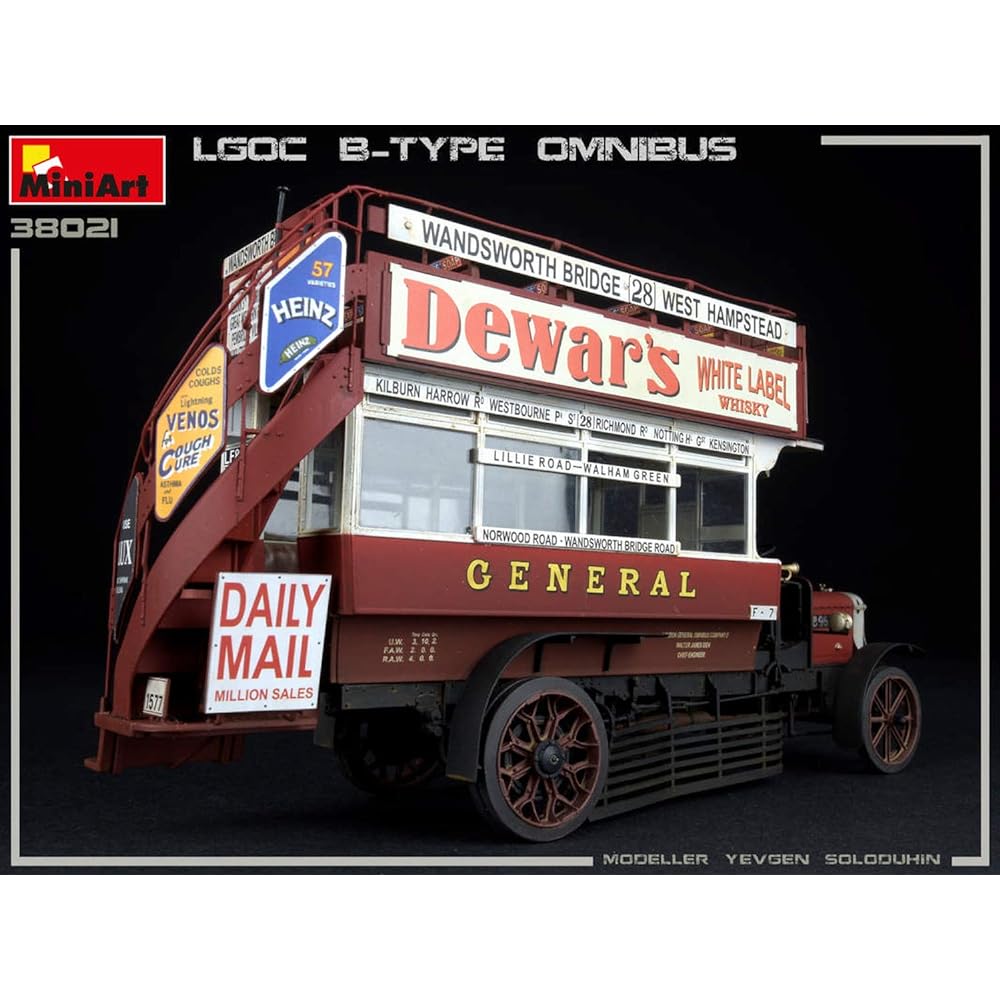 Miniart 1/35 London Double Decker Bus LGOC B Type Plastic Model MA38021