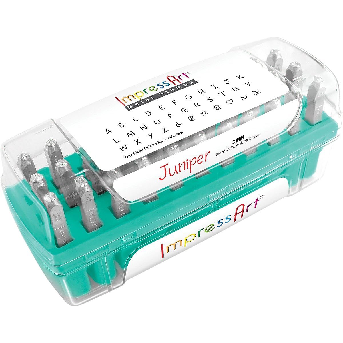 ImpressArt Juniper Uppercase Letter Metal Stamps Set by ImpressArt Metal Stamps