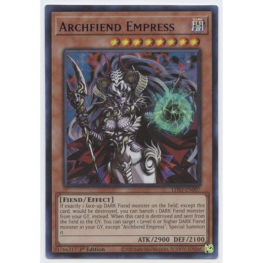 Archdemon Empress (Blue) - LDS3-EN007 - Ultra Rare - 1st Edition