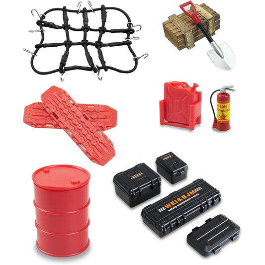 1/24 1/18 RC Crawler Accessories for 1/18 TRX4M 1/24 Axial SCX24 (12pcs Red)