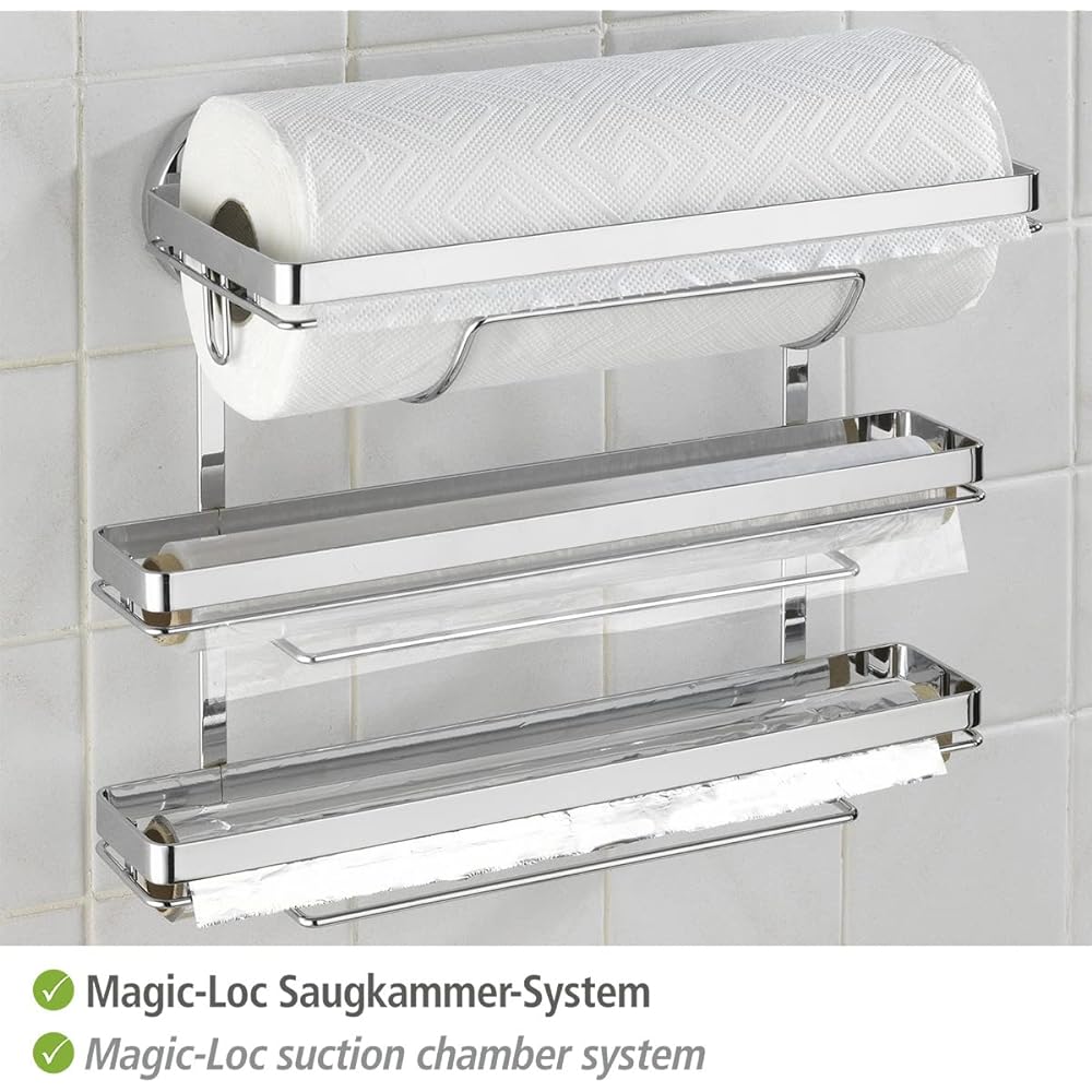 Wenko Magic Lock Kitchen Roll Holder Trio 5880100