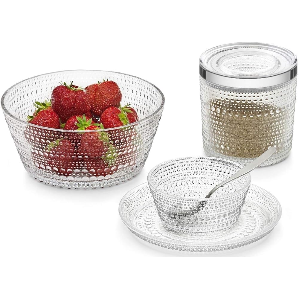 [Regular Imported Product] Iittala Kastehelmi Bowl Dish 1.4L Clear 1015297
