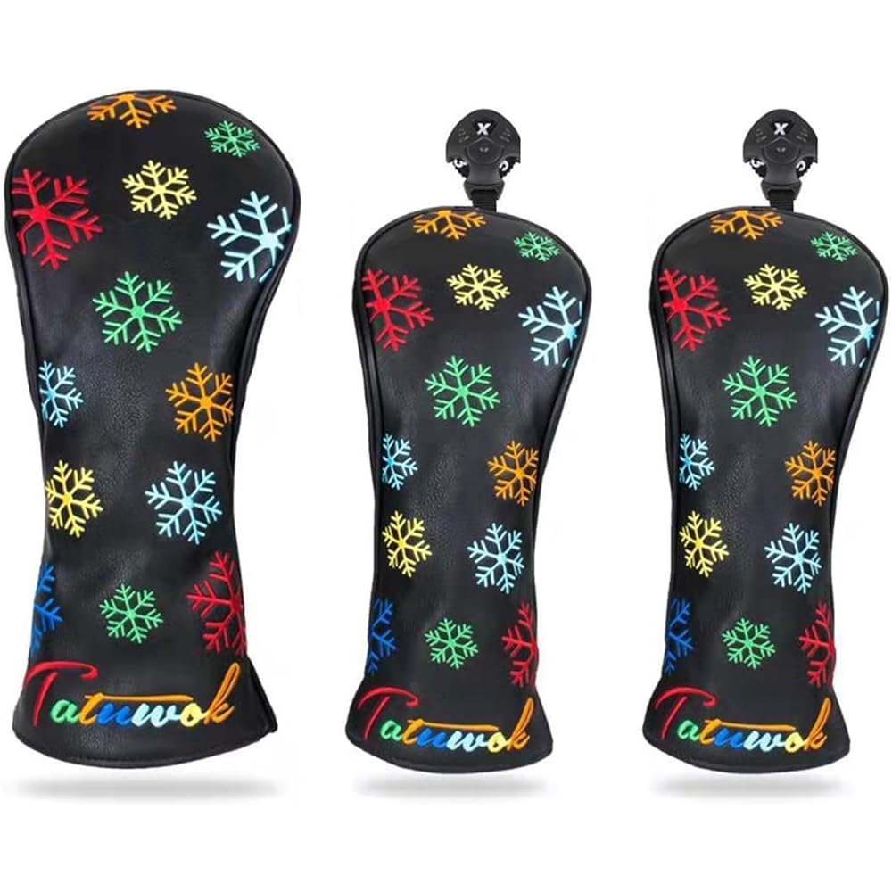 Golf Head Cover for Driver 440cc 460cc Cover Wood Cover Utility UT Cover Waterproof Snowflake