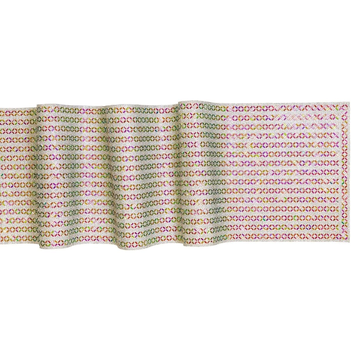 Madison Avenue Rhinestone Style Table Runner, Heat Resistant Table Runner for Dining Room, Non Slip Event Decor Tablescape, Rustic Sparkling Sparkle Home Centerpiece Decor, Rainbow, 72 Inch