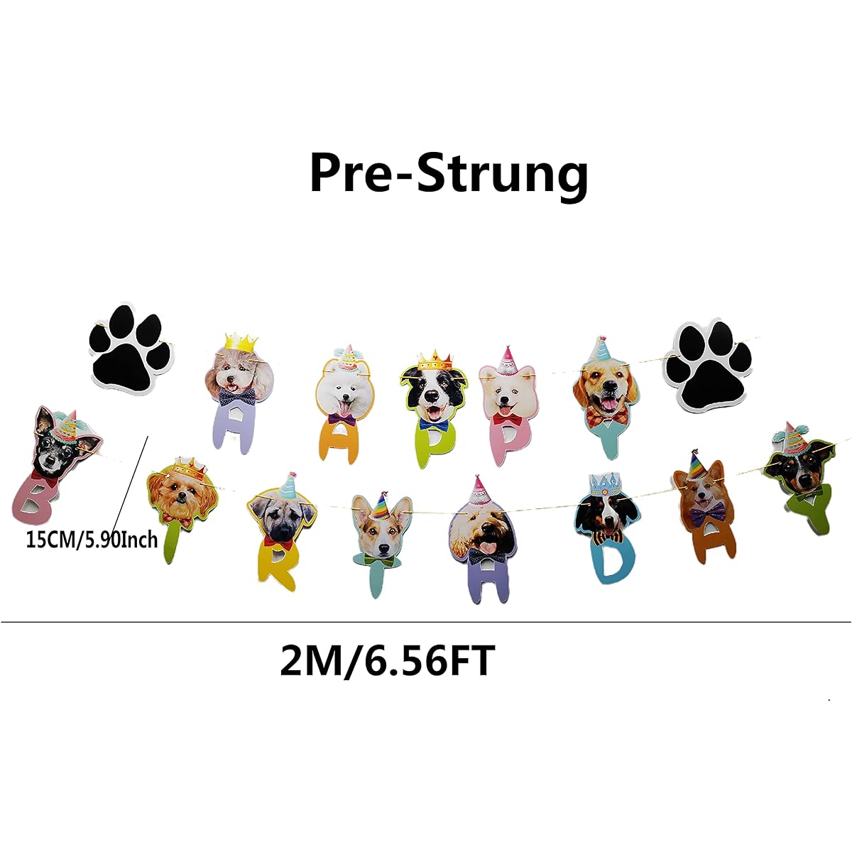 Dog Theme Birthday Party Supplies Pet Dog Party Decorations Happy Birthday Banner Dog Party Decorations Puppy Birthday Banner with Guts