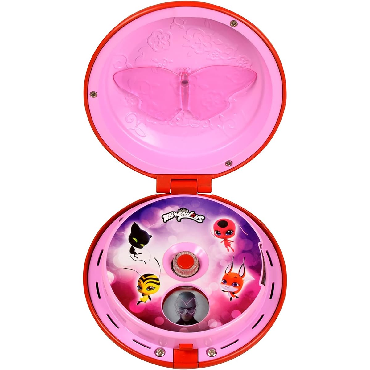 Miraculous Ladybug & Cat Noir Yoyo Communicator Toy Accessories, P506292, Red, Pink