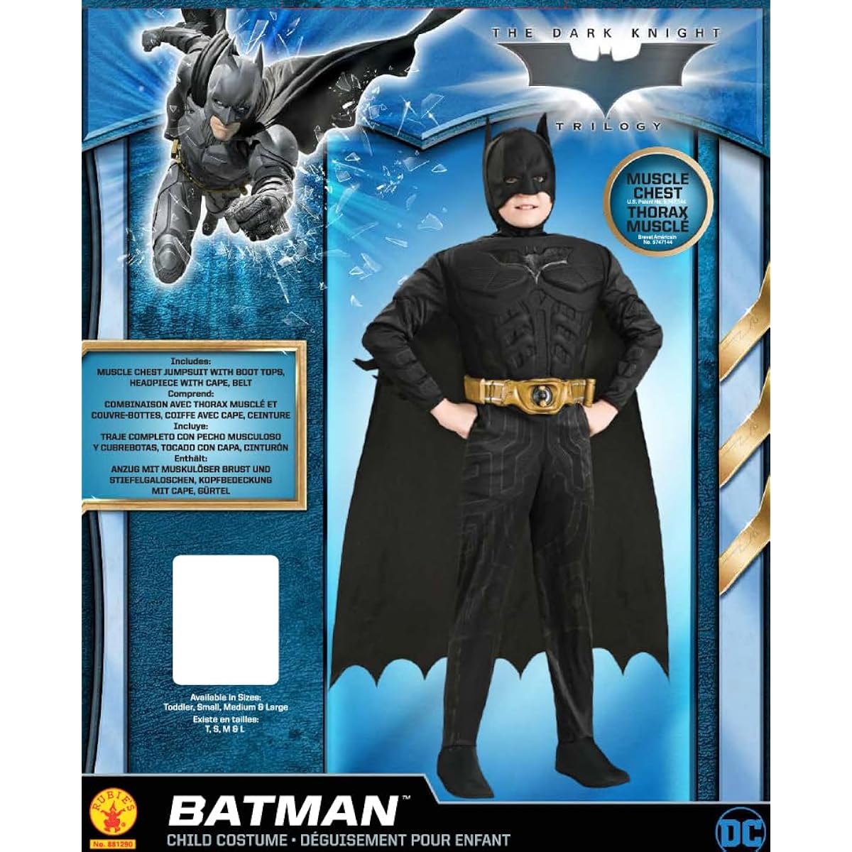 Halloween Cosplay Batman Child Costume (Part Number 881290) SEC-881290