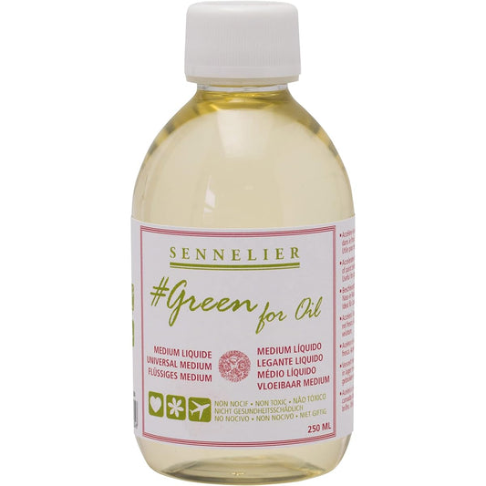 Sennelier Green Oil Universal Medium 250ml Clear