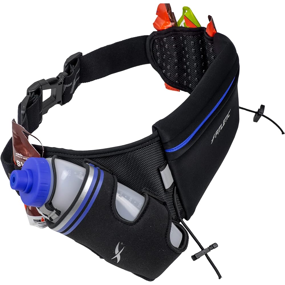 FITLETIC Fully Loaded Running Waist Pouch, Waterproof Neoprene Material, Compatible with iPhone 6s Plus, Includes 12oz Bottle, Includes Bib Holder