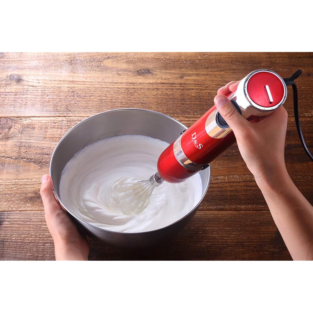 D&S Multifunctional Blender Set with Recipe Book Red Gift Set You can quickly and easily crush the ingredients in the pot. Comes with original recipes.Make baby food, potage, and sauce.You can mince, whip, and mix with this one product.Blender Chopper Wh