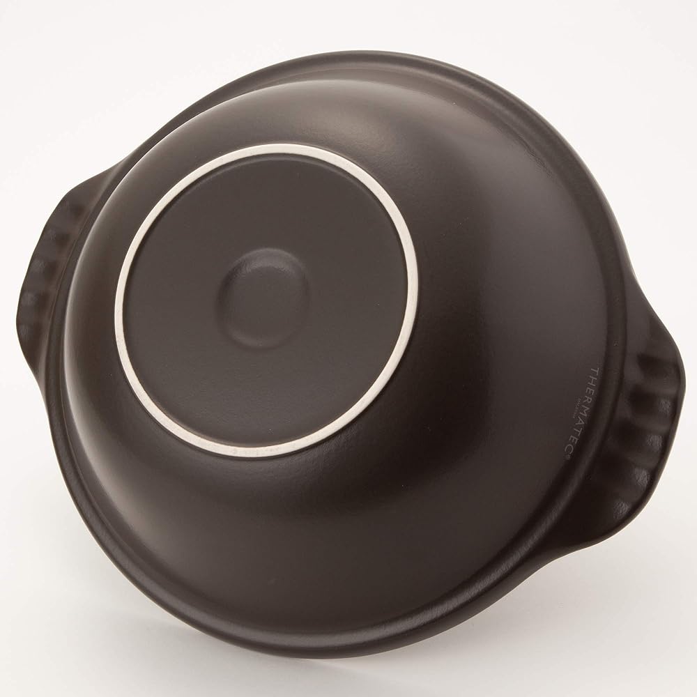 TAMAKI Earthen pot Thermatech for 5-6 people, Navy, Diameter 34.5 x Depth 29.6 x Height 16 cm, Direct fire/Microwave/Oven compatible TDF01-110