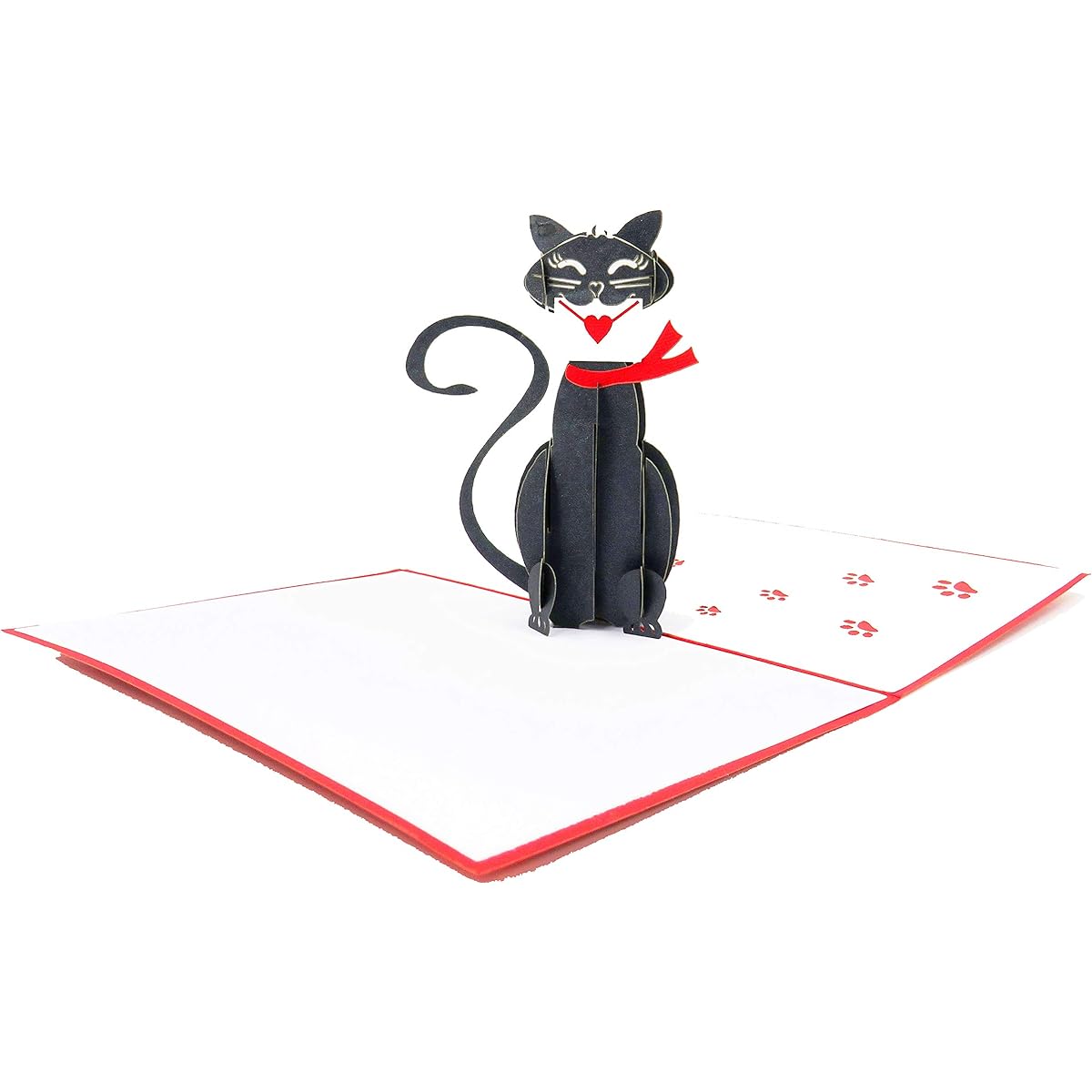 POP CARD EXPRESS Cat Valentine's Day Card, Valentine's Day Pop-up Card, Love Card, Romantic Happy Birthday Card, Anniversary Card (Cat Valentine's Day Card)