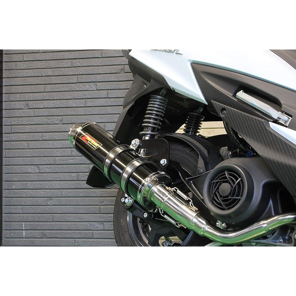 Realspeed Suzuki Swish (2BJ-DV12B) Bike Muffler Cougar Stainless Steel Black Color Muffler RSP-CGA-407