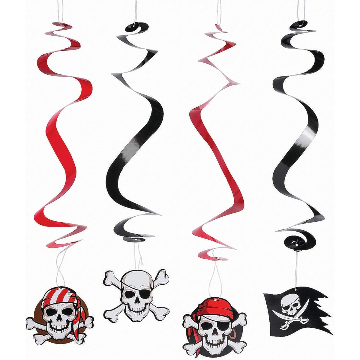 Pirate Hanging Swirls - Party Decorations - 12 Piece