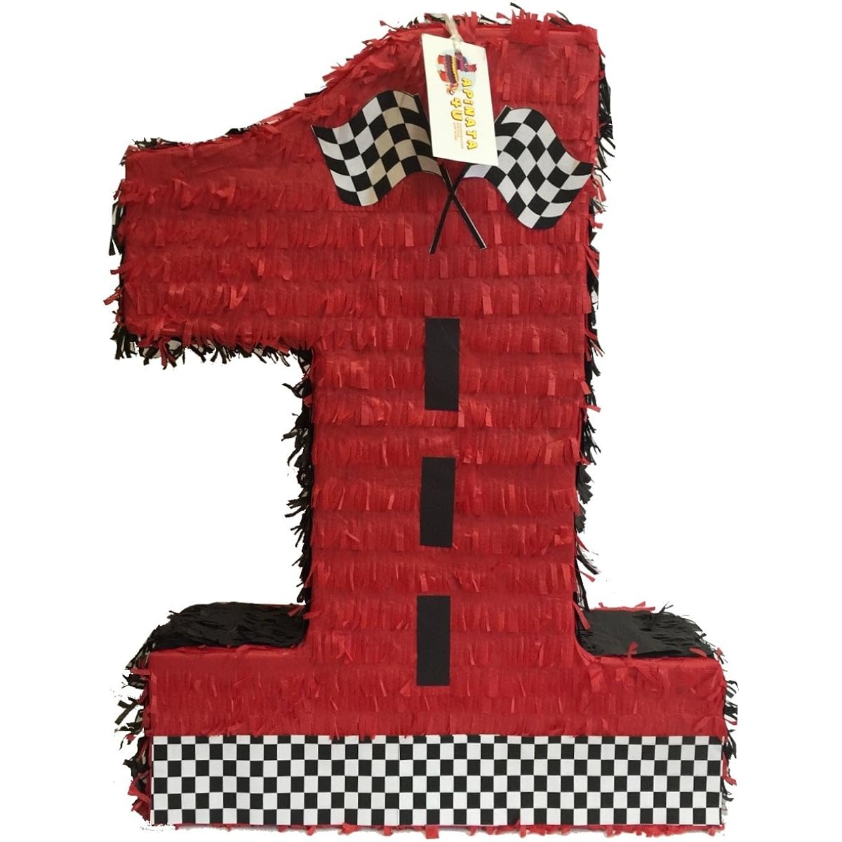 apinata4u Large Red Number One Racing Theme Pinata