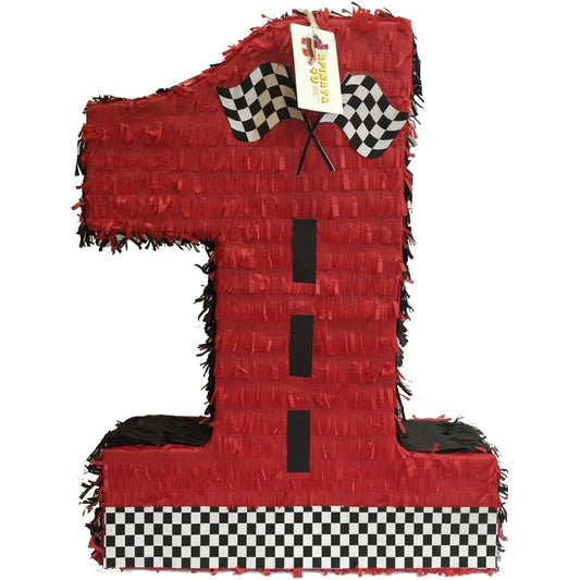 apinata4u Large Red Number One Racing Theme Pinata