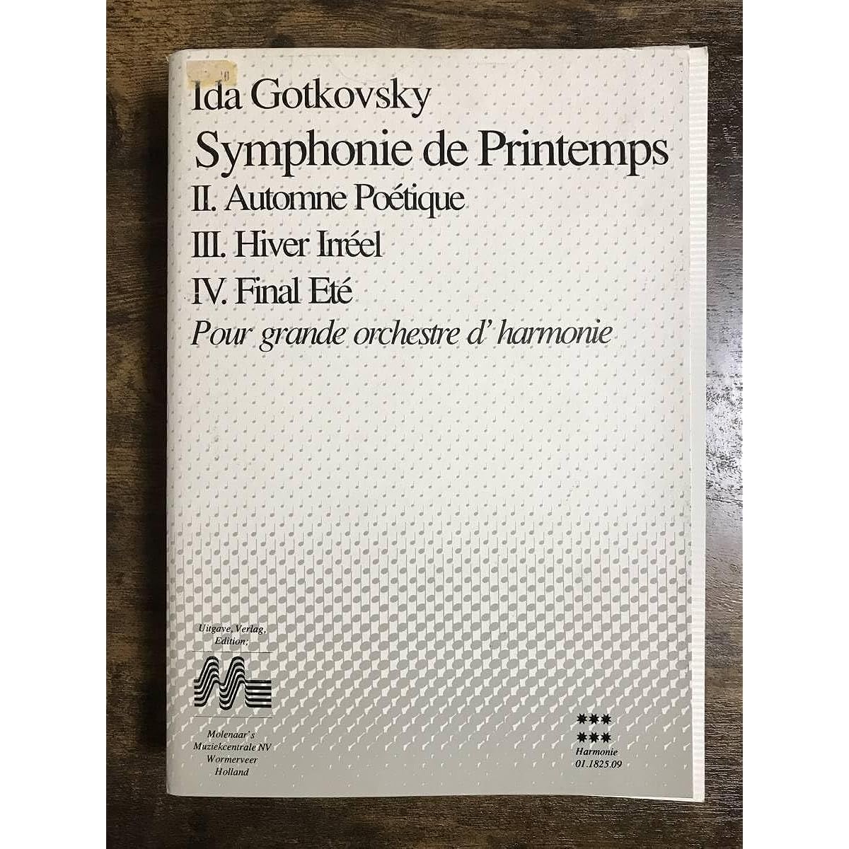 Wind Orchestra Score Ida Gotkowski: Spring Symphony No. 2-4 Full Score & Parts Set
