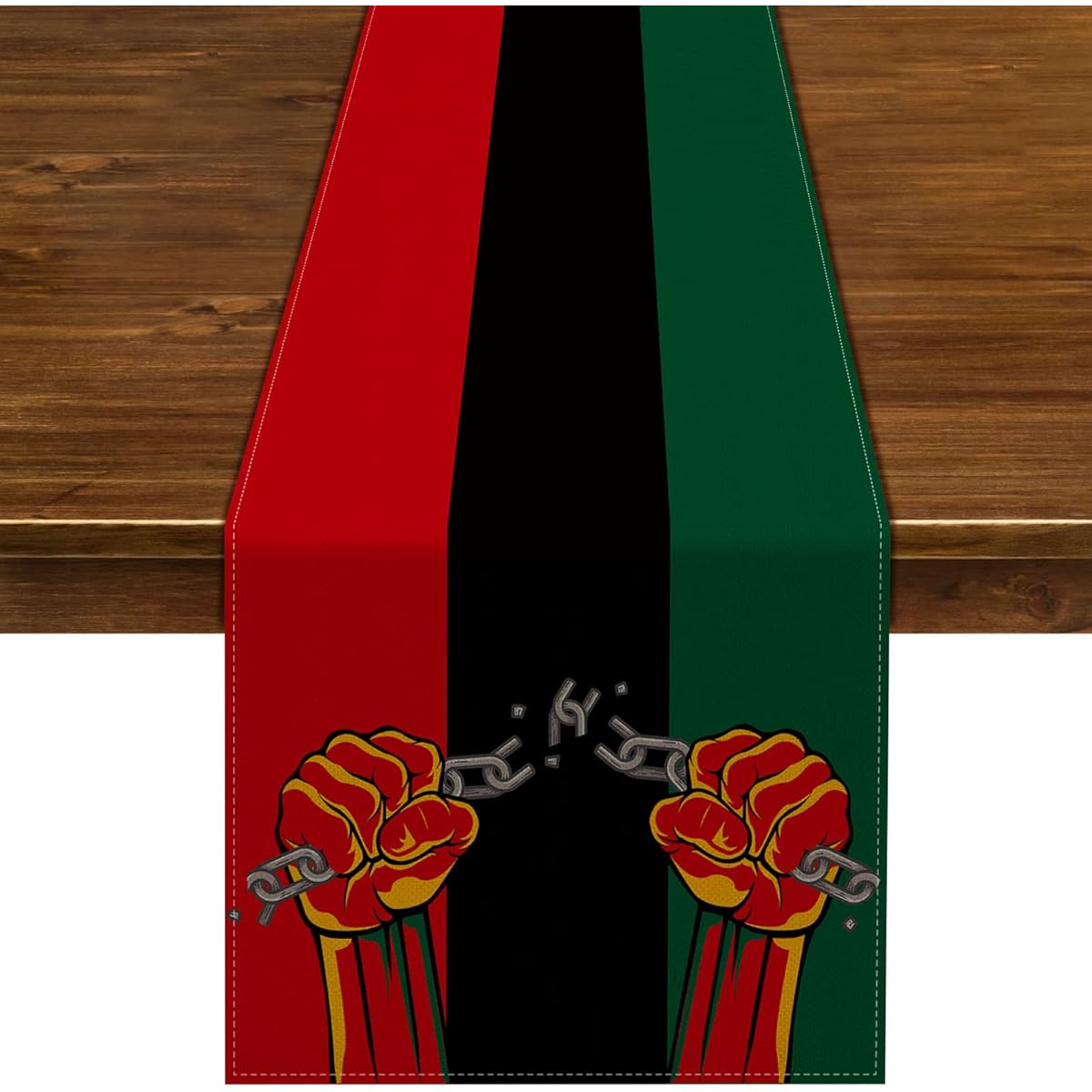 Nepnuser Juneteenth Table Runner African American Independence Freedom Day Black History Month Dining Room Kitchen Table Decoration