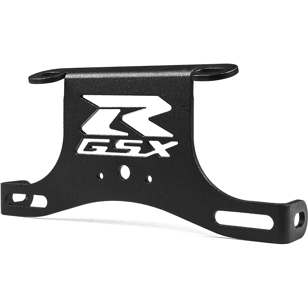 Crater 2006 2007 2008 2009 2010 Suzuki GSXR 600 / 750 Fender Eliminator License Plate Holder Tie Detail Billet Aluminum Motorcycle Black.