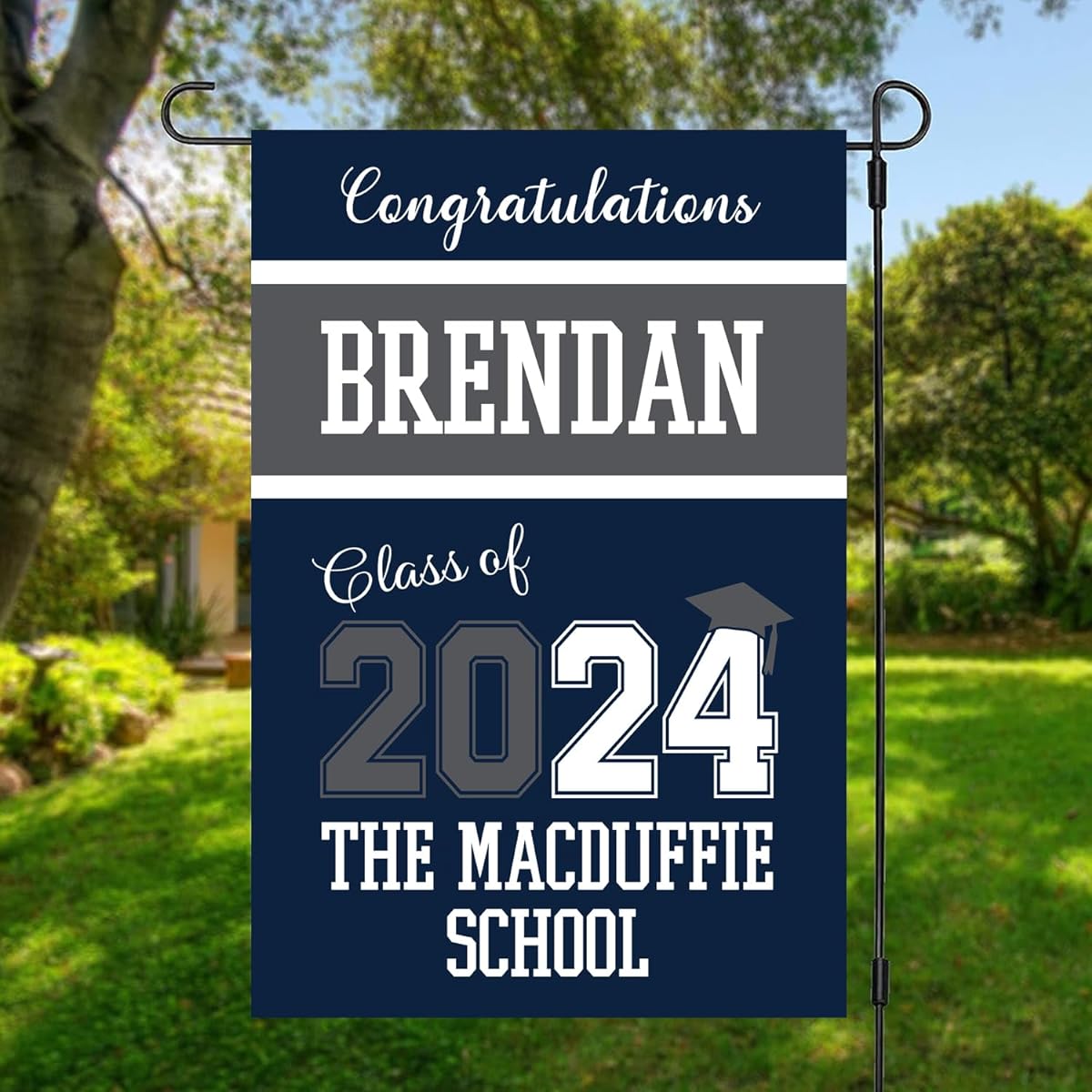 Personalized Graduation Senior Flag, 2023 Graduation Yard Sign, Graduation Flag Decorations, 2023 Graduation Banner - High School Graduation, College Graduation, 2023 Graduation Garden Flag, Double Sided