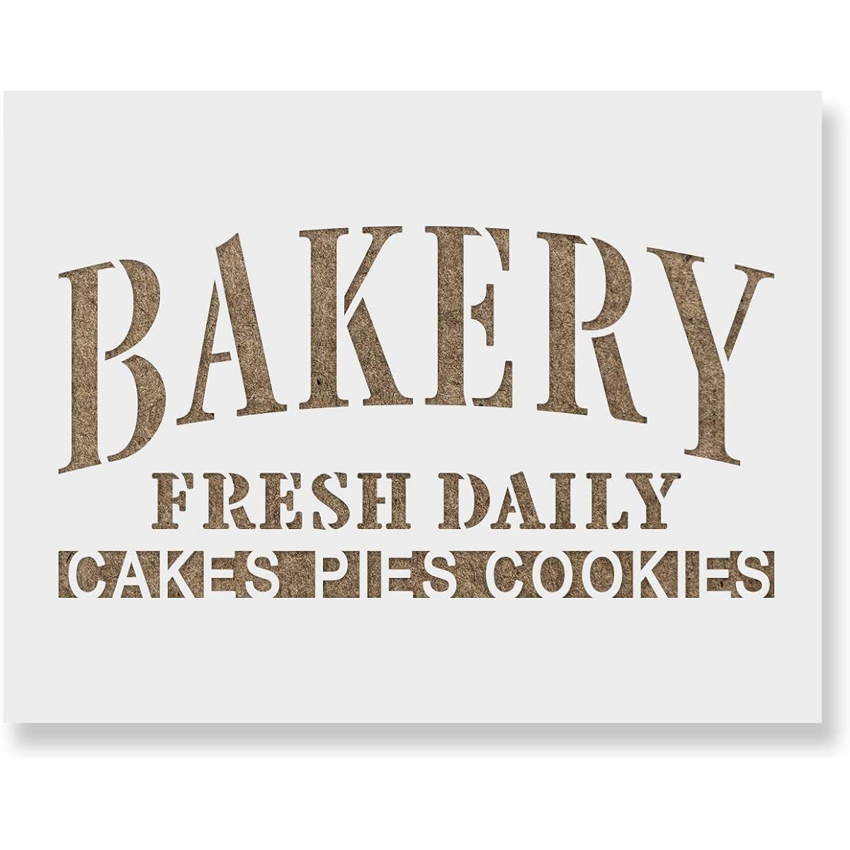 Bakery Stencil Template for Walls and Crafts Reusable for Painting Small & Large Sizes