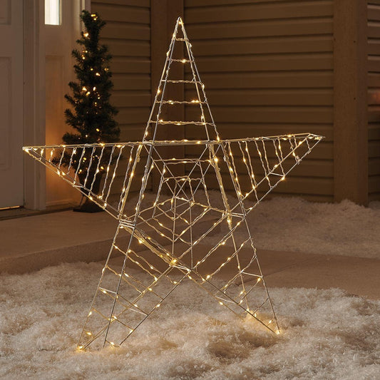 SYLVANIA 3.4' Twinkle LED Star Yard Decor, Warm White