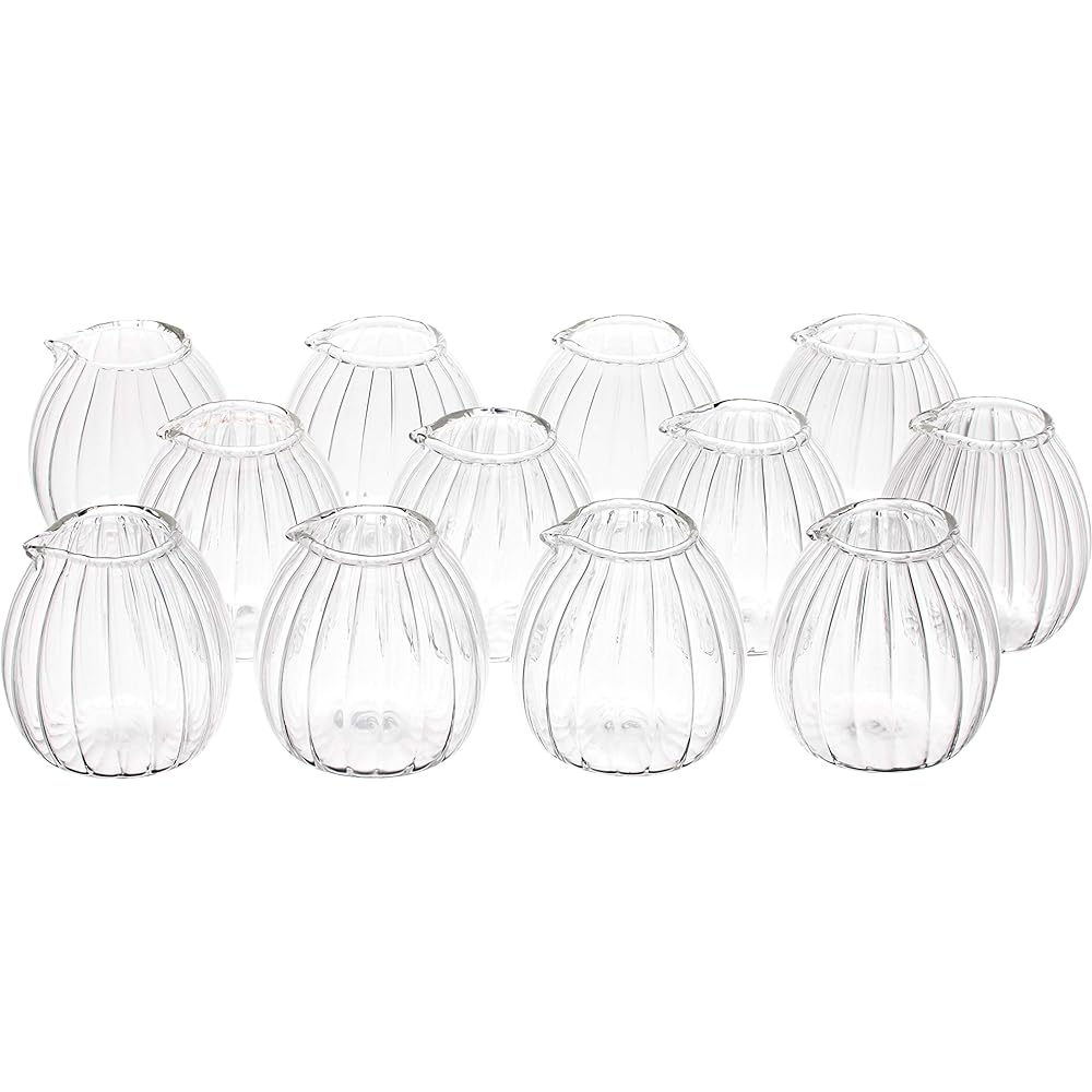 Adelia Glass Milk Pitcher 80ml Mini Egg Mall Set of 12 F-37417