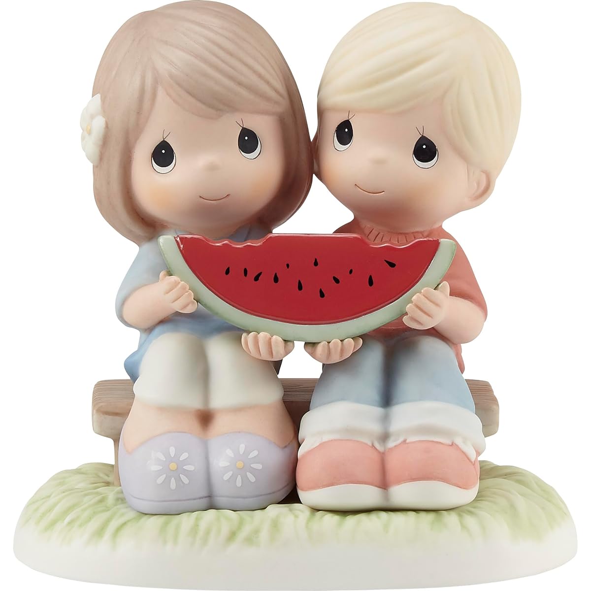 Precious Moments Couple Share Watermelon Figurine