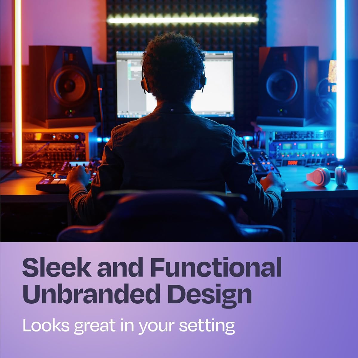 Ekkogo Studio Monitor Isolation Pad Premium Acoustic Foam Enhance Audio Ideal Speaker Foam for 6.5~8'' Speakers with Vibredux HD Foam for Superior Isolation