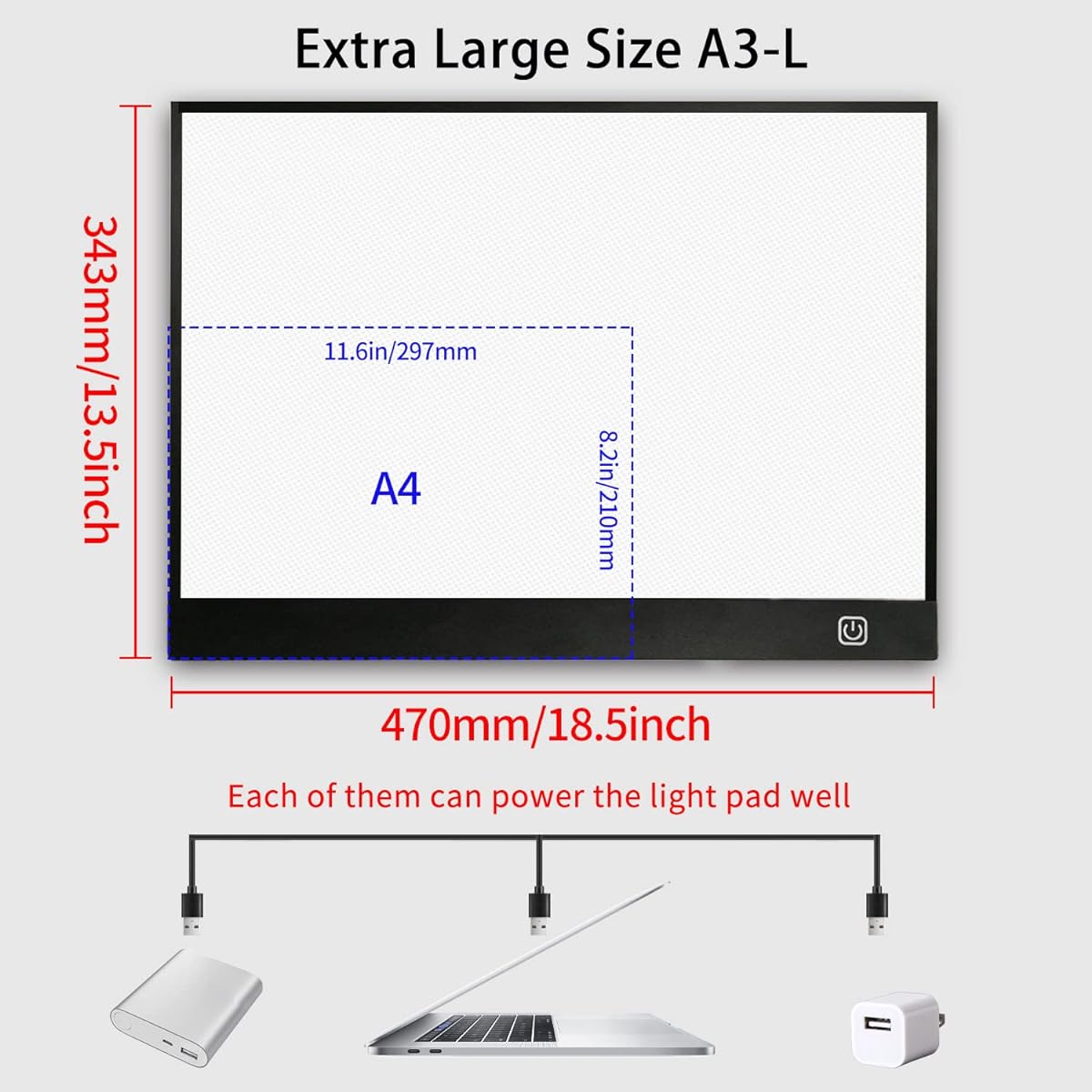 Diamond Painting Light Pad with Premium Metal Stand, 15.8x11.8 Inch Large Light Board, Super Bright 4500 Lu Dimmable Diamond Art Light Board with Complete Set of Diamond Painting Tools and Accessories