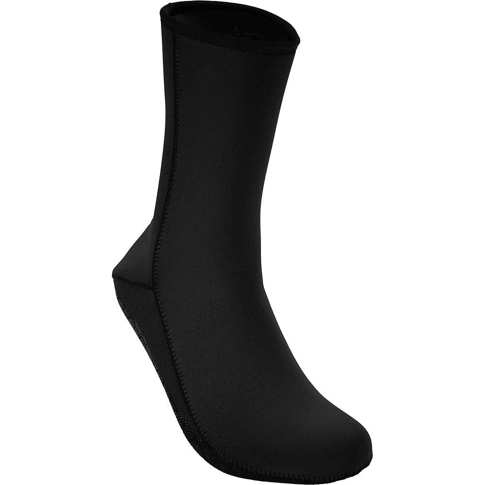 CRESSI Scuba Diving Fins Socks Unisex [ORATA] 2.5mm Thick Smooth Skin Anti-Slip Grip Sole Black [Genuine]