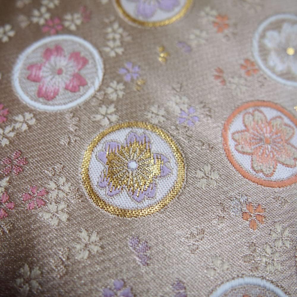 Sutra desk lining, fireproof, flame retardant, Buddhist altar mat, beaten down, sutra desk lining, sutra desk hanging, Sakura circle, no lilyan (width 54 x 35.2 cm (Chukyo type No. 22))