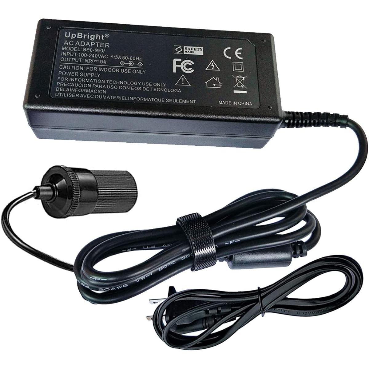 UpBright 12V AC Adapter Coleman Electric Cooler 120V AC Adapter 5232D640T Thermoelectric Cooler 120 Volt to 12V DC Car Auto Boat RV Cigarette Lighter Plug Socket Power Cord PSU