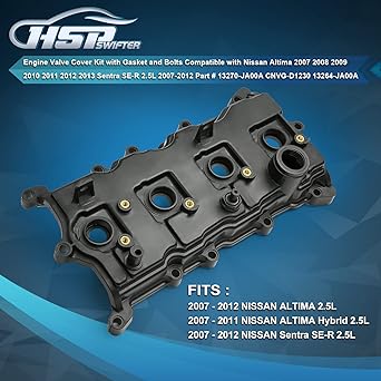HSPSWIFTER Engine Valve Cover Kit with Gasket and Bolts Compatible with Nissan Altima 2007 2008 2009 2010 2011 2012 Sentra SE-R 2.5L 2007-2012 Part Number 13270-JA00A CNVG-D1230 132 64-JA0 0a