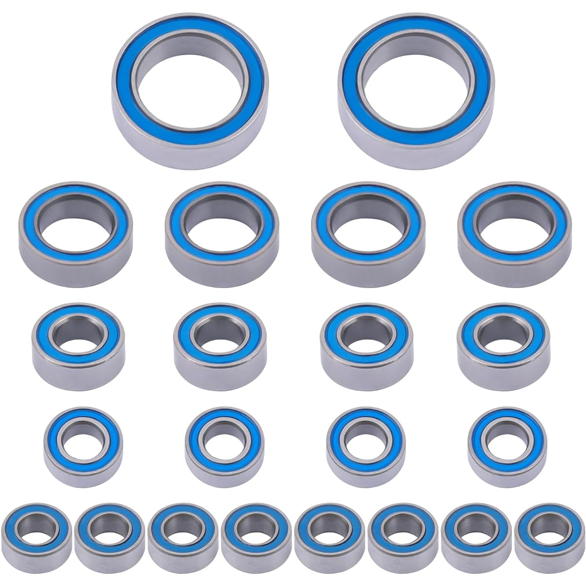 HobbyPark Ball Bearing Set Kit TRX4M 1/18 RC Crawler Upgrade Parts 2RS Double Rubber Seal Roller (22 Pack)
