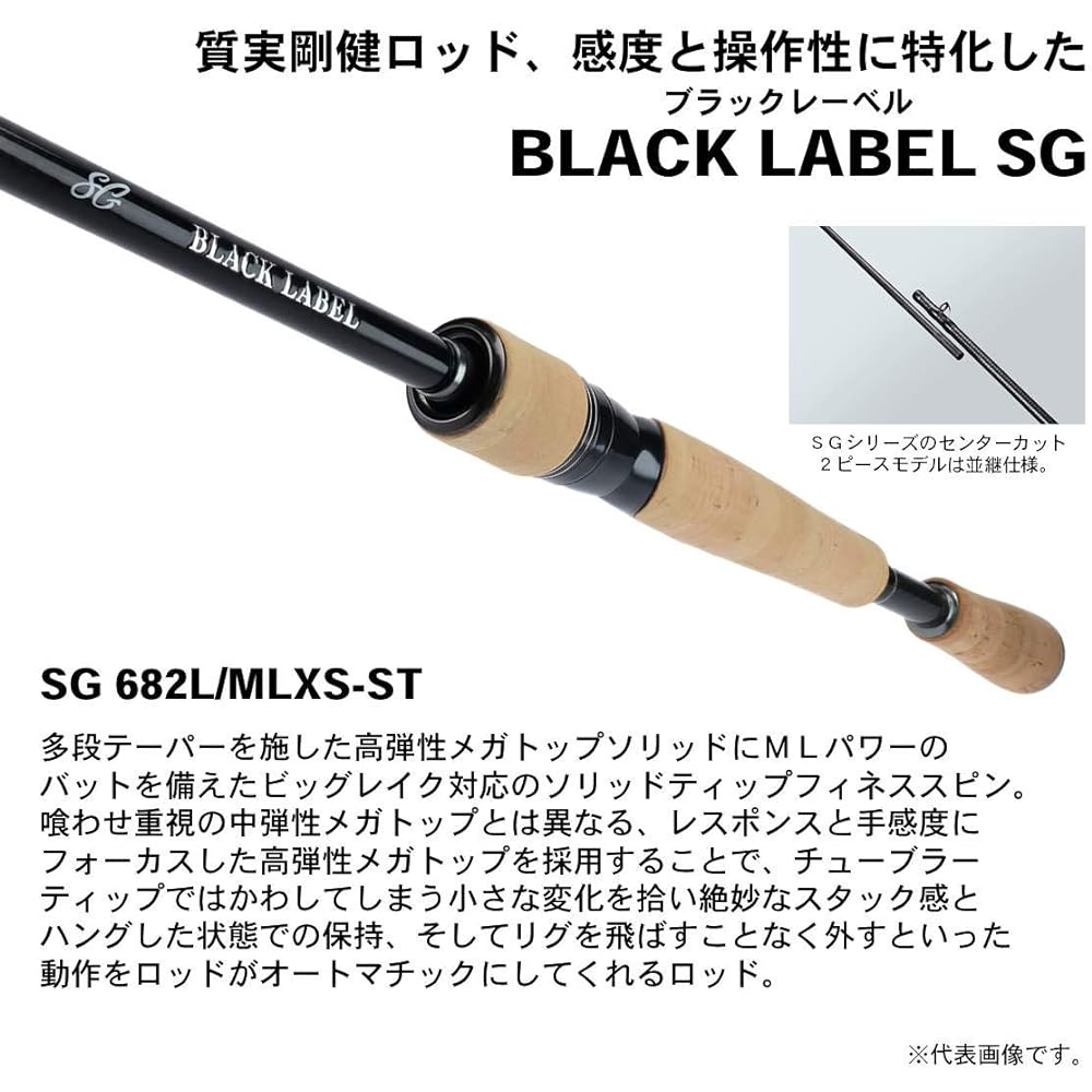 DAIWA Bass Rod Spinning/Bait 2 Piece Model BLX (Black Label) SG Various