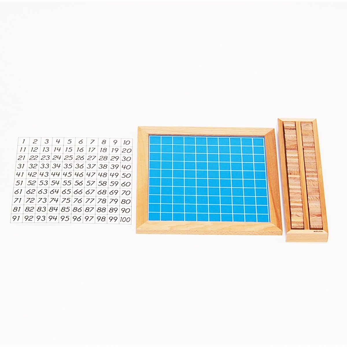 [MONTE Kids] Montessori Teaching Tools - 100 Piece Set - Montessori Monte Kids Math Educational Supplies Learning Supplies Authentic Teaching Materials Montessori Teaching Tools - 100 Piece Set