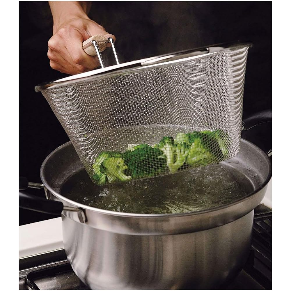 Wahei Freiz Pot set with wooden handle colander 22cm Danchu DA-12
