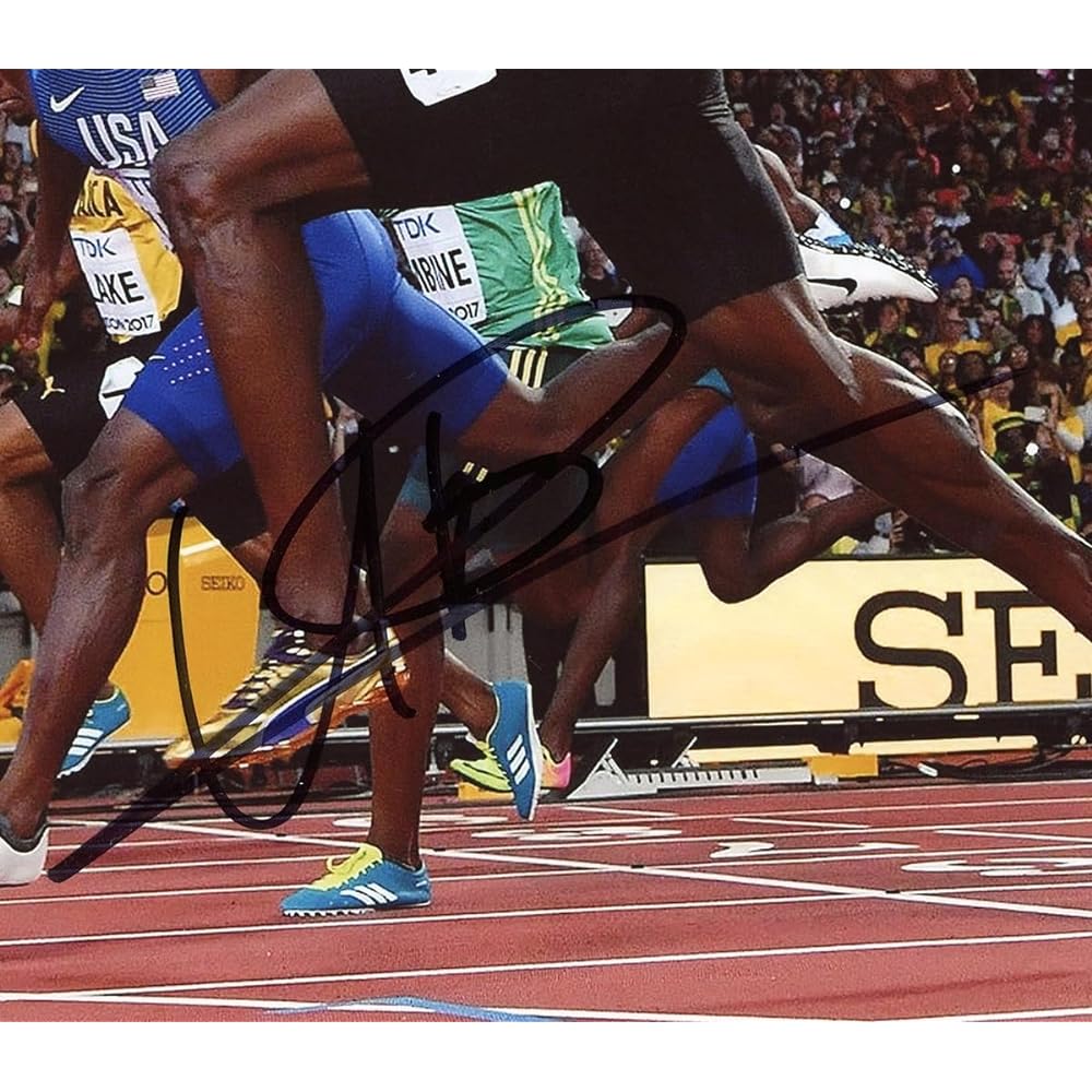 Usain Bolt Hand Signed 11x14 Poster Beckett Authentication Certificate Included Seed Stars Fastest Mankind Olympics Yoshihide Kiryu