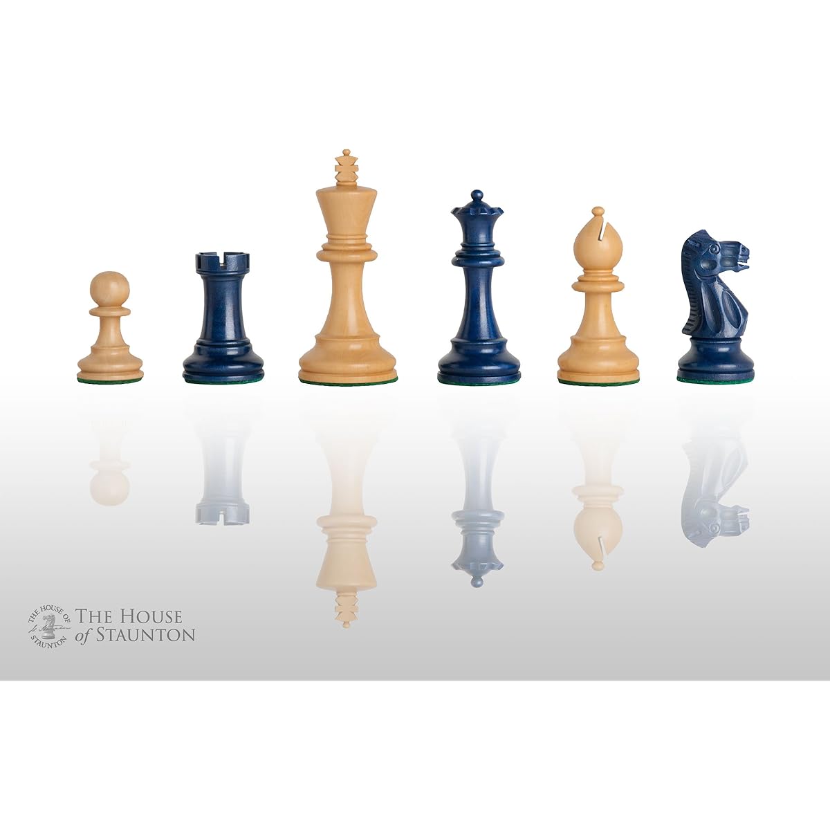 The House of Staunton Grandmaster Chess Set - Pieces Only - 4.0" King - Blue Guild