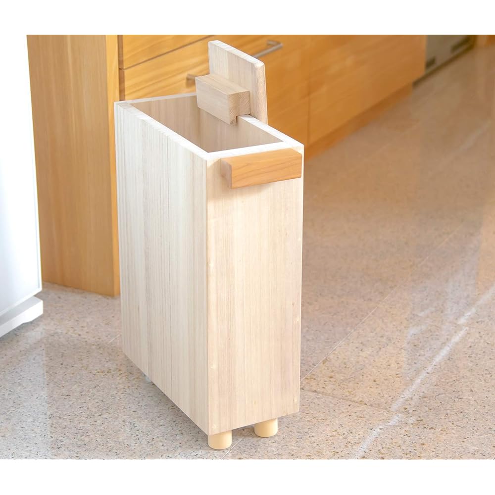 Umezawa Paulownia Rice Bottle Slim 5kg Width 13 x Depth 30 x Height 40.5cm Made in Japan 219541