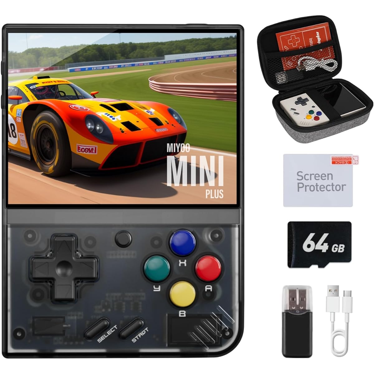 Miyoo Mini Plus Handheld Game Console GameLo (Black 64G)