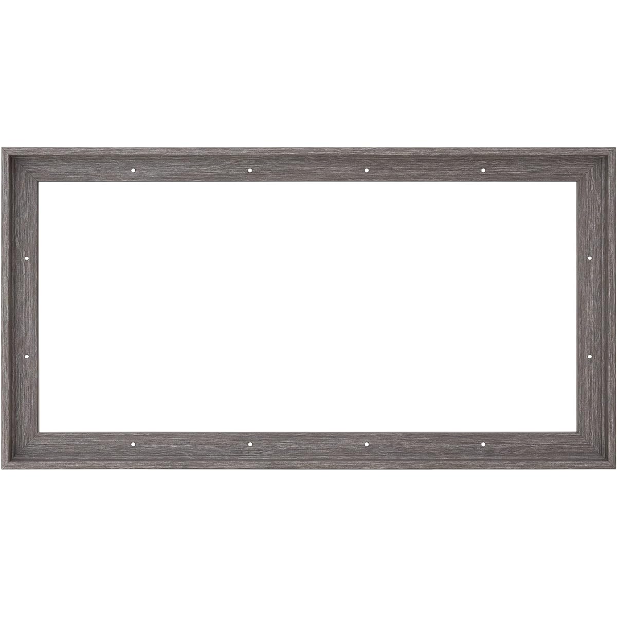 Combo Pack: Floater Frame + 12x24" Stretched Canvas for Painting 1-3/8" Frame + 3/4" Blank Canvas 12oz Primed 100% Cotton Canvas Fabric (Rustic Gray, 12x24")