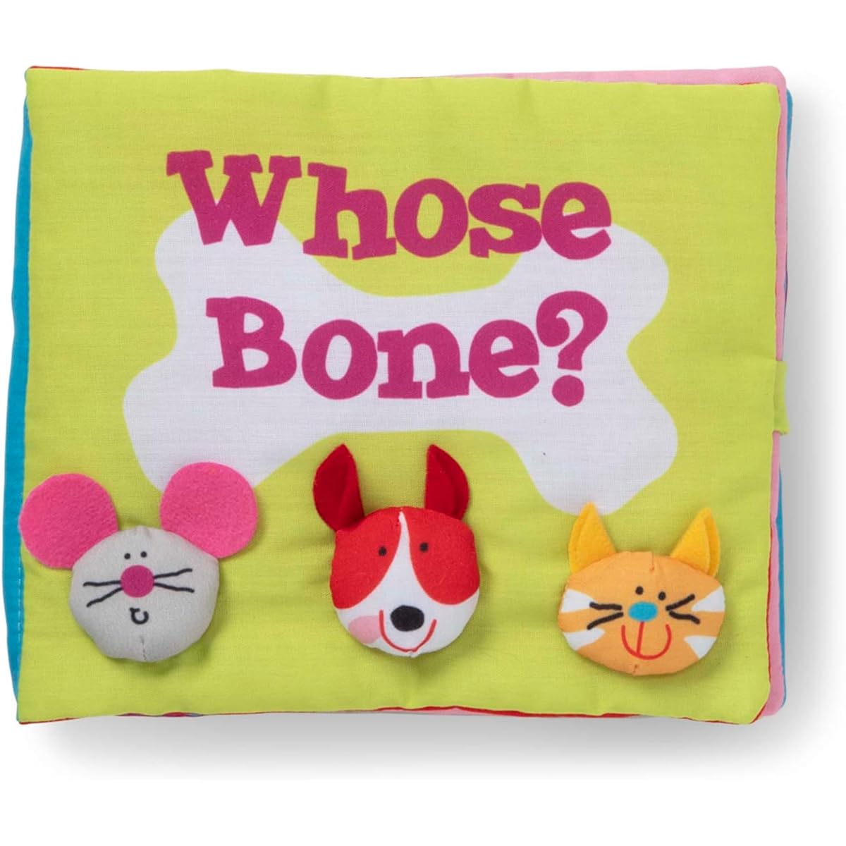 Melissa & Doug K's Kids Whose Bone? 8 Page Soft Activity Book for Babies and Toddlers