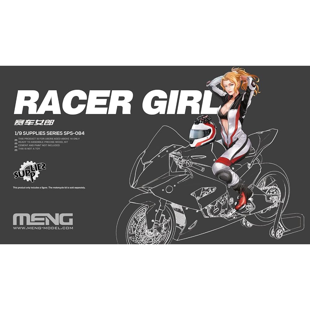 Mon Model 1/9 Racer Girl Resin Kit MSPS084 Molding Color
