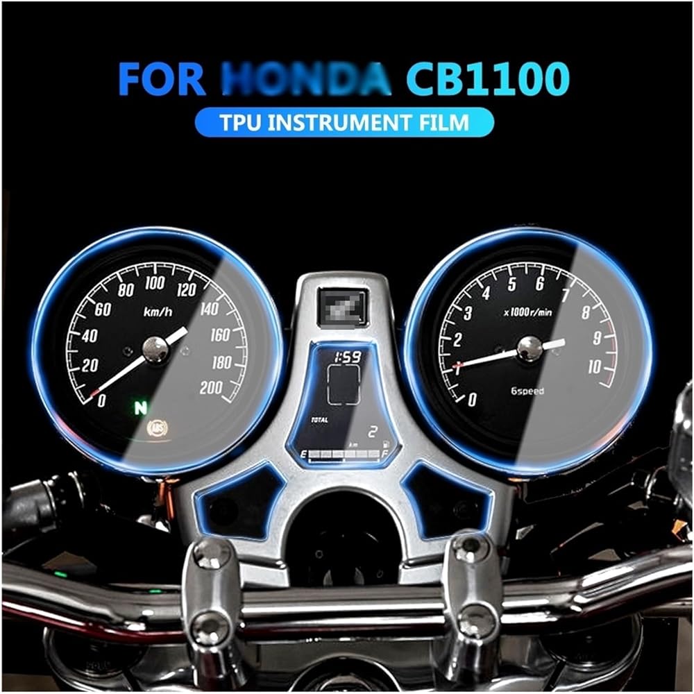 Fits for Honda CB1100 CB 1100 Motorcycle Scratch Cluster Screen Dashboard Protection TPU Instrument Film Protector Instrument (Color : 2 set)